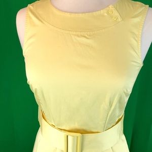 H&M Yellow Sleeveless A-Line Sundress